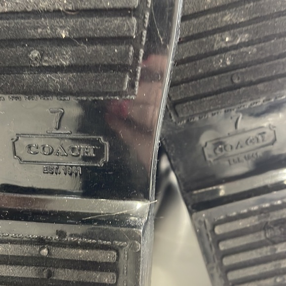 Coach rubber rain boots with gold hardware - Picture 7 of 7